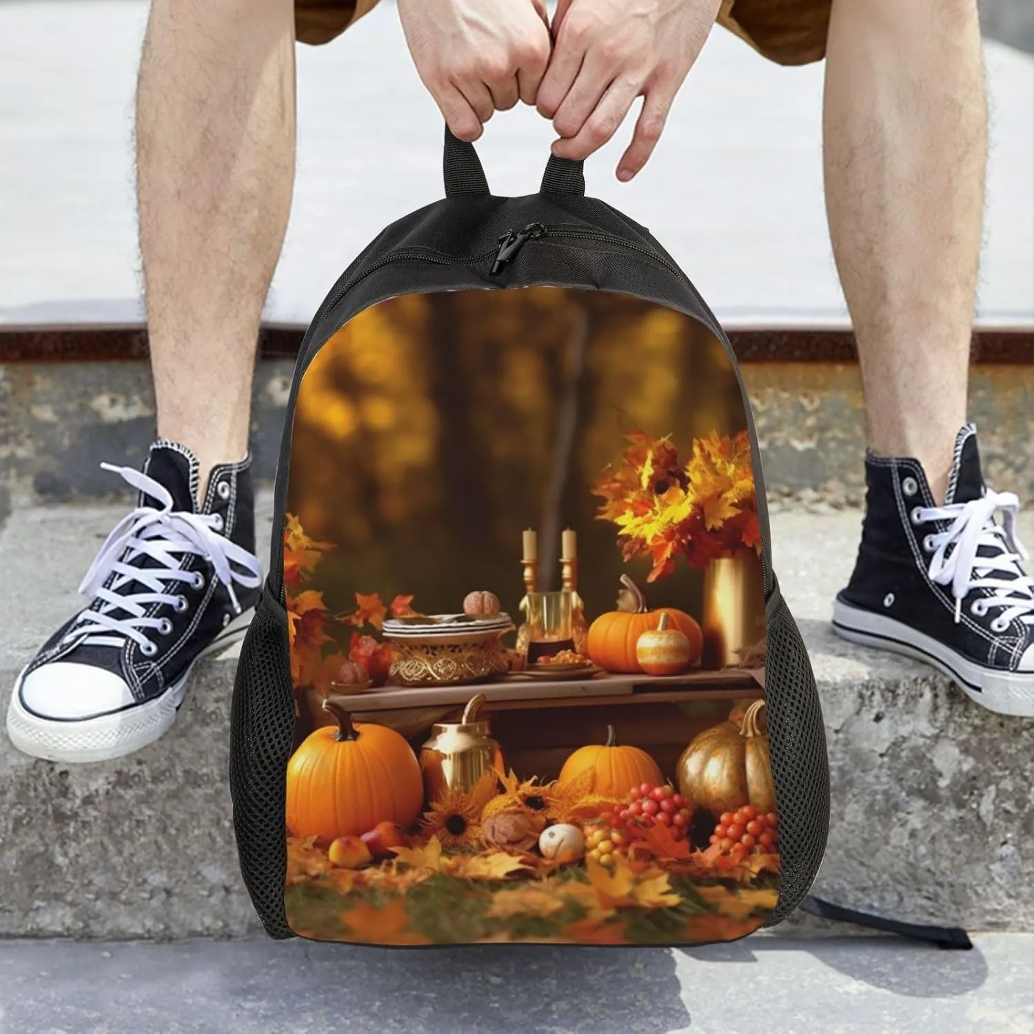 Backpack Travel Laptop Backpack For Men Women Lightweight Rucksack Thanksgiving Golden Fall Casual Daypack