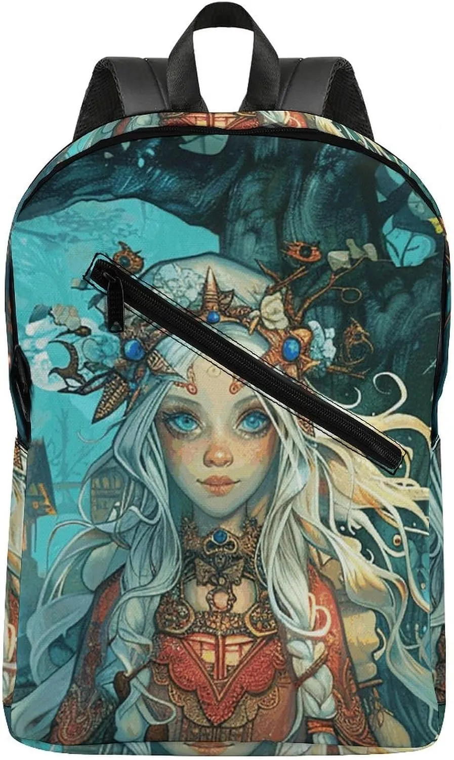 Backpack Travel Laptop Backpack for Men Women White-Haired Priestess Casual Daypack Adjustable Lightweight Computer Bag