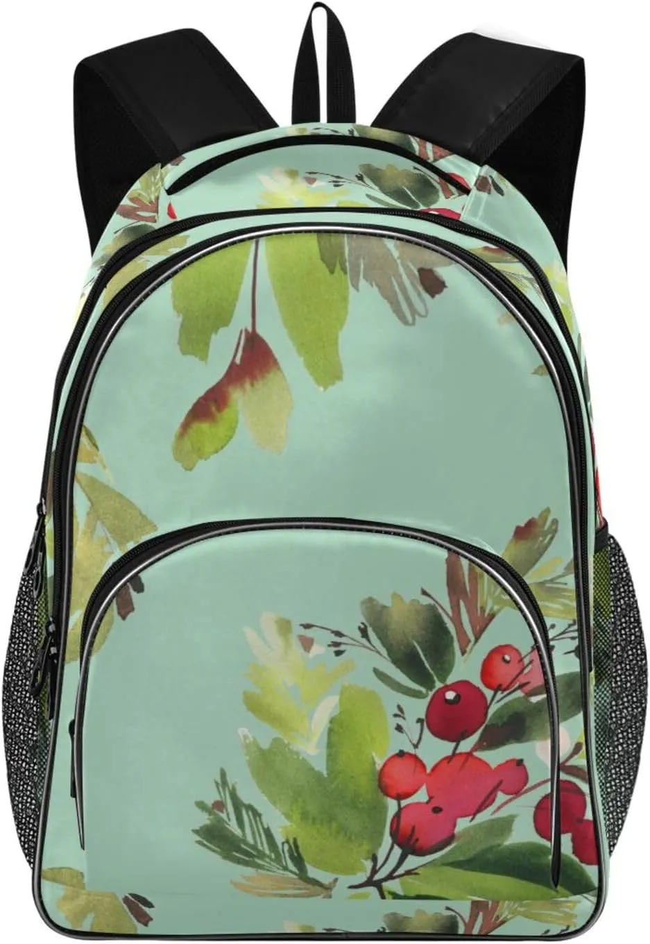 Backpacks 22L Three Layer Arc Book Bag Lightweight for Travel Camping Hiking Rucksack Daypack Kids & Adults Christmas Berries and Spruce