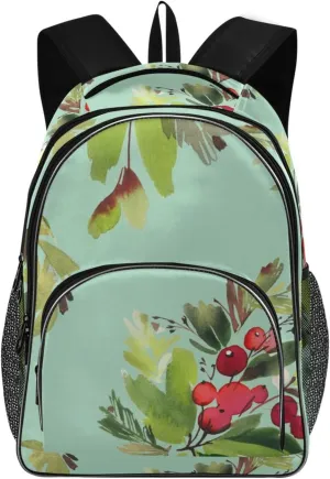 Backpacks 22L Three Layer Arc Book Bag Lightweight for Travel Camping Hiking Rucksack Daypack Kids & Adults Christmas Berries and Spruce