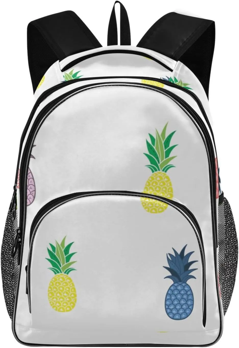 Backpacks 22L Three Layer Arc Book Bag Lightweight for Travel Camping Hiking Rucksack Daypack Kids & Adults Colorful Pineapples