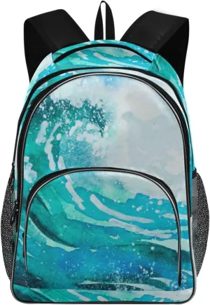 Backpacks 22L Three Layer Arc Book Bag Lightweight for Travel Camping Hiking Rucksack Daypack Kids & Adults Ocean