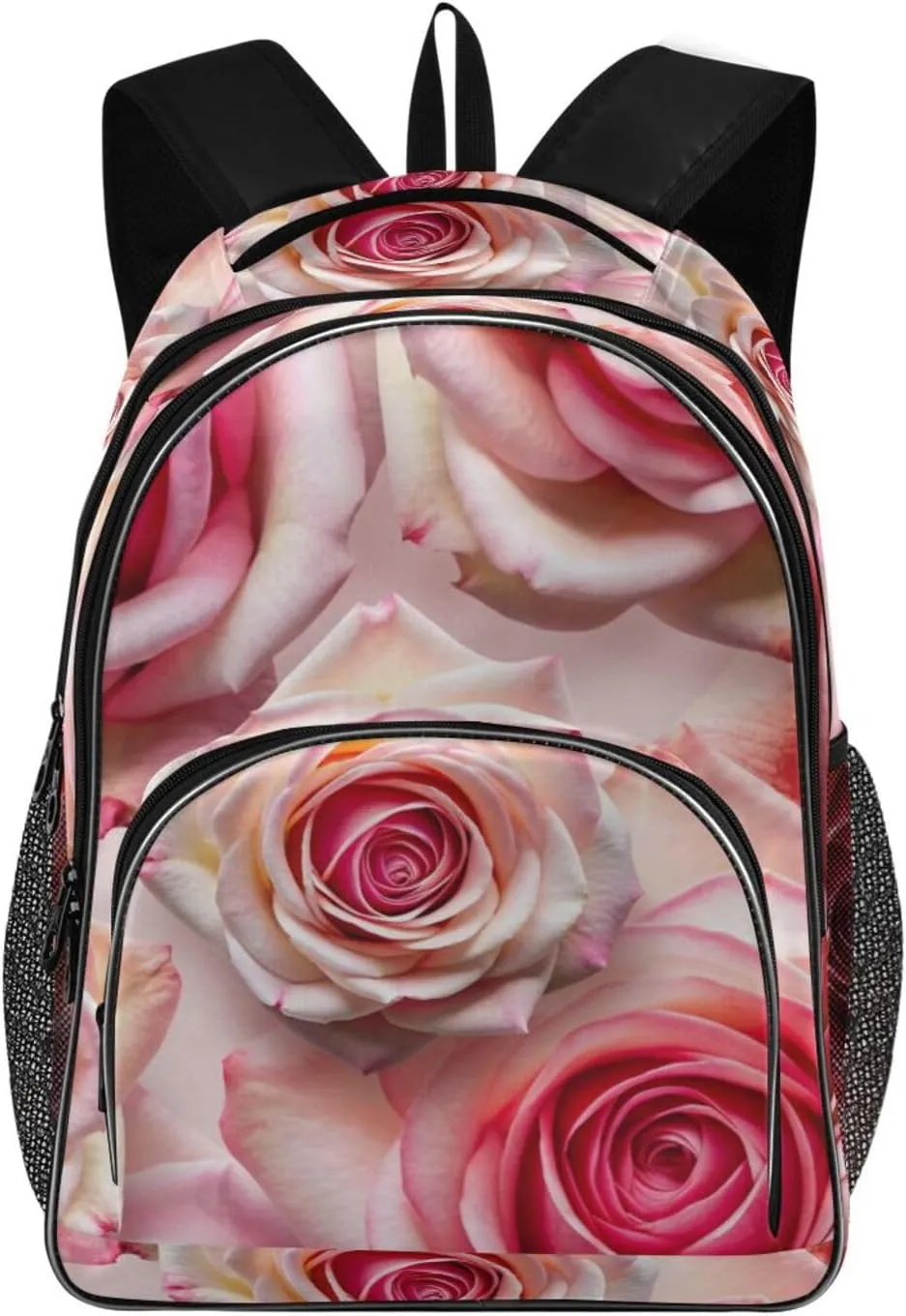 Backpacks 22L Three Layer Arc Book Bag Lightweight for Travel Camping Hiking Rucksack Daypack Kids & Adults Roses Pink