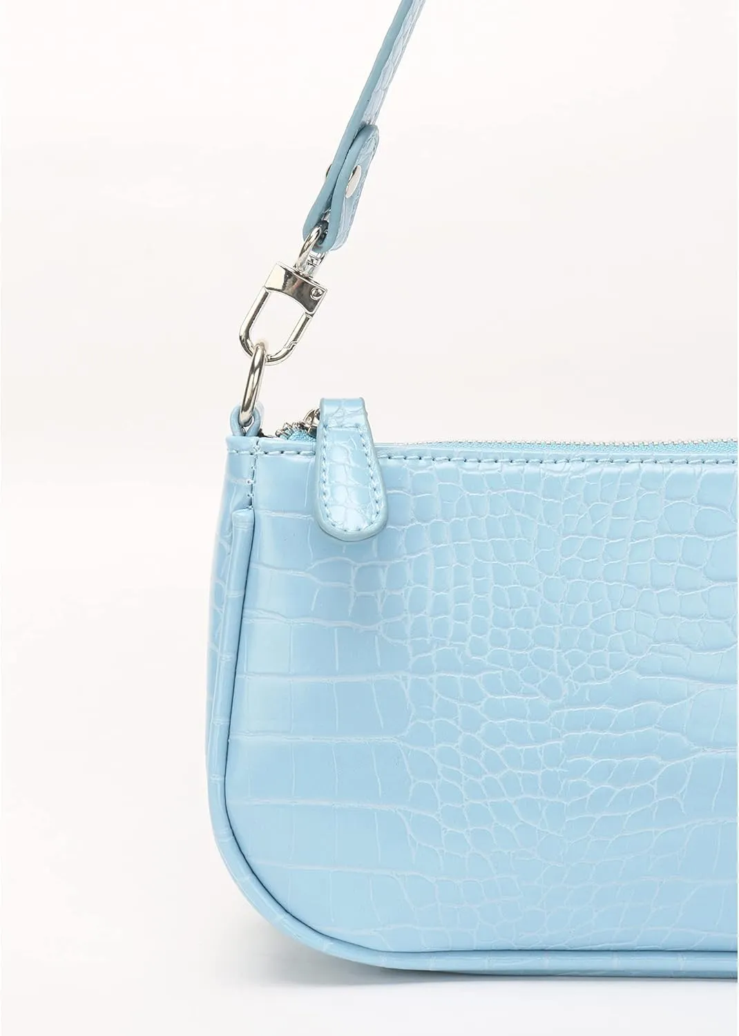 Bag Crocodile Effect Retro Faux Leather Classic Clutch Shoulder Purse Handbag for Women