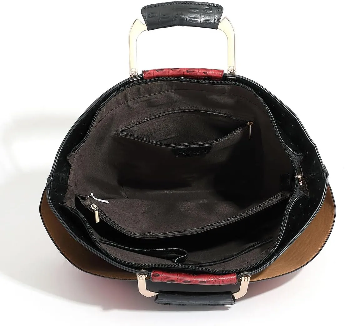 Bag Woman Large Capacity Leather Purse Fashion Designer Metal Top Handle Handbags Women Crossbody Large Bags for Women Tote