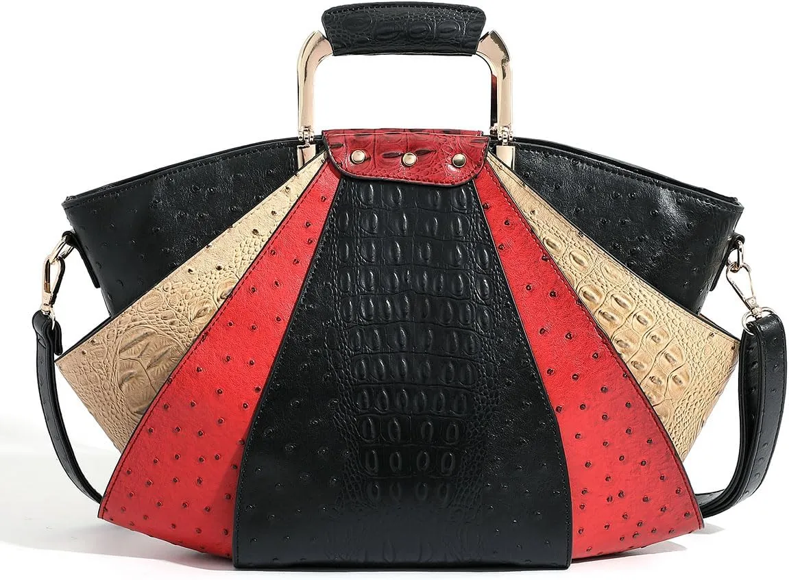 Bag Woman Large Capacity Leather Purse Fashion Designer Metal Top Handle Handbags Women Crossbody Large Bags for Women Tote