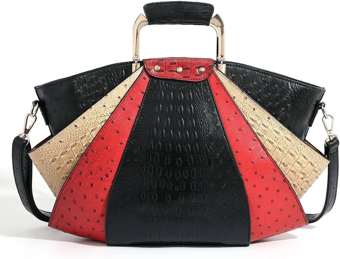 Bag Woman Large Capacity Leather Purse Fashion Designer Metal Top Handle Handbags Women Crossbody Large Bags for Women Tote