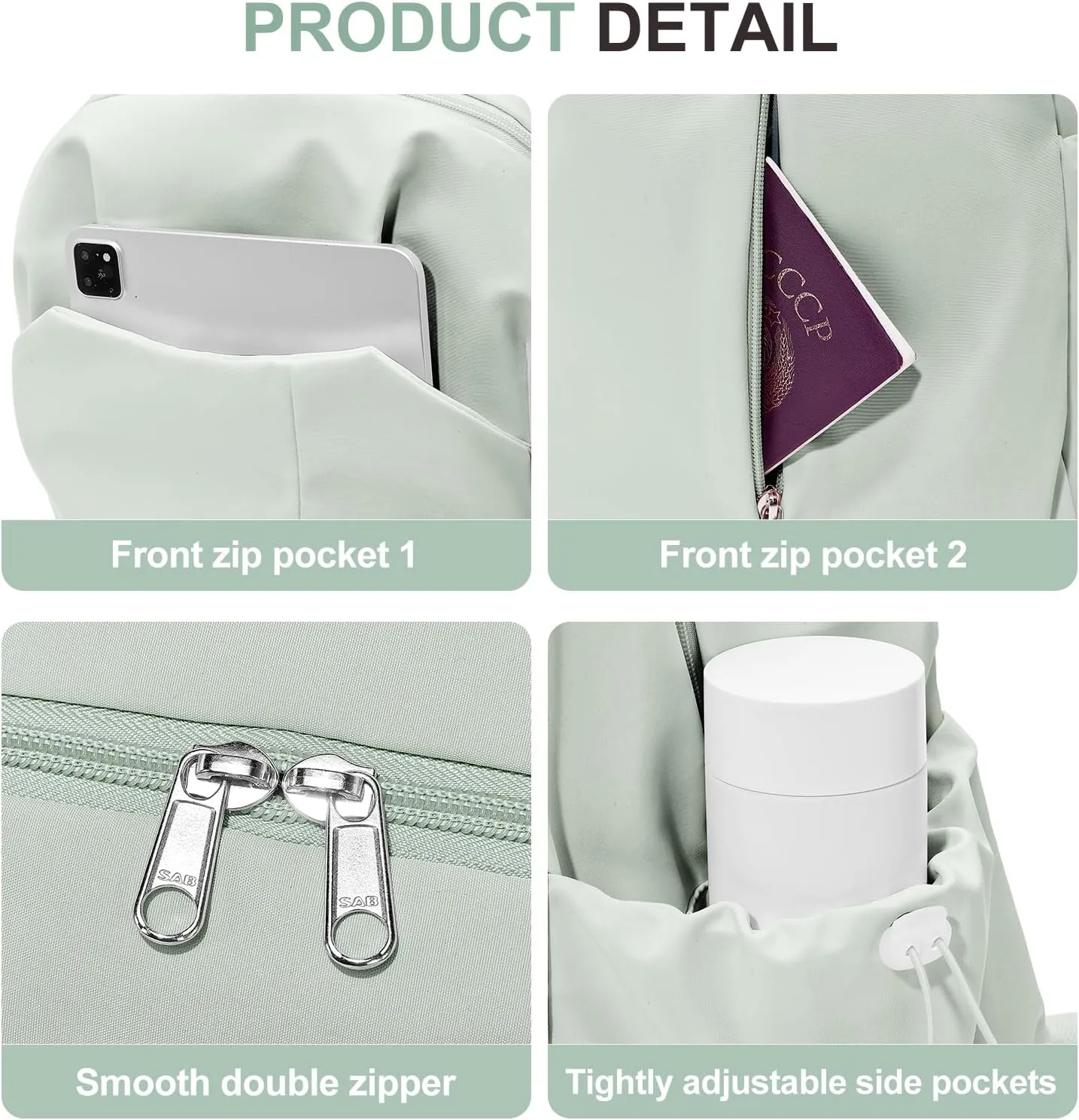 Basic Backpack For High School Women Men,Lightweight Casual Daypack College Backpack,Simple Bookbag For Teens Boys Girls,Waterproof School Bag(Green)