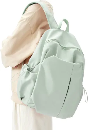 Basic Backpack For High School Women Men,Lightweight Casual Daypack College Backpack,Simple Bookbag For Teens Boys Girls,Waterproof School Bag(Green)