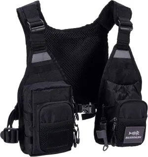 BASSDASH FV08 Ultra Lightweight Fly Fishing Vest for Men and Women Portable Chest Pack One Size Fits Most