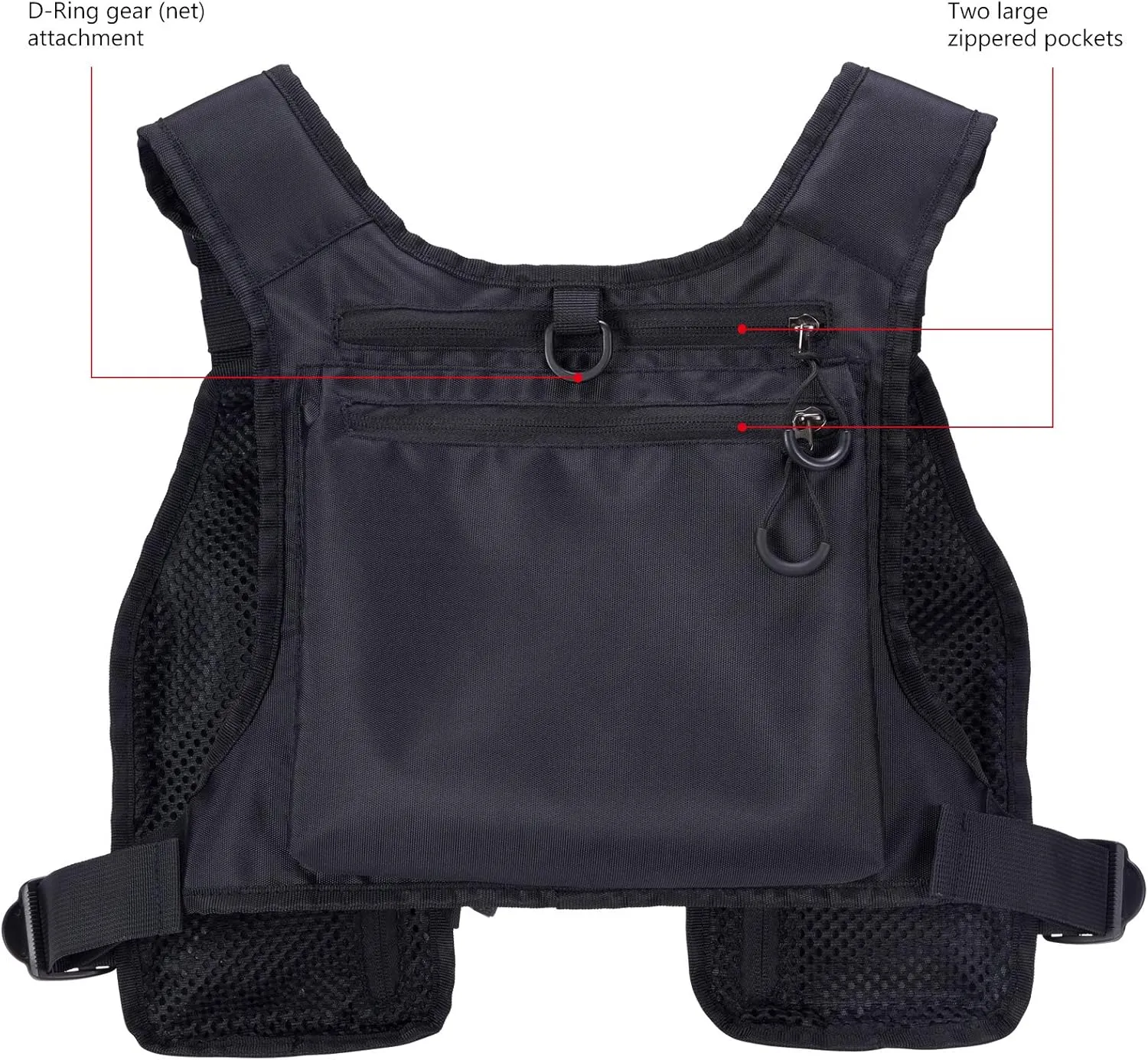 BASSDASH FV08 Ultra Lightweight Fly Fishing Vest for Men and Women Portable Chest Pack One Size Fits Most