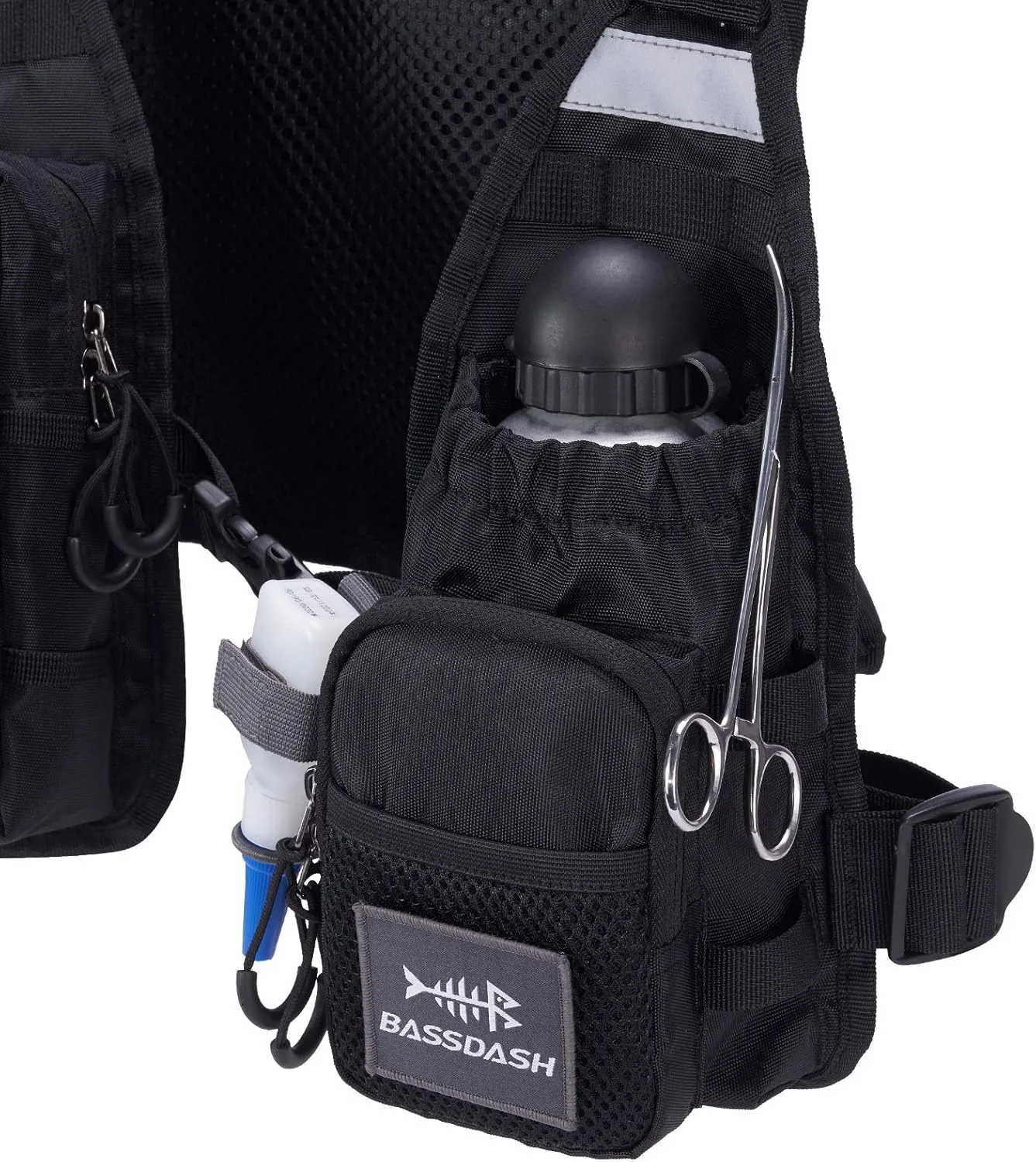 BASSDASH FV08 Ultra Lightweight Fly Fishing Vest for Men and Women Portable Chest Pack One Size Fits Most