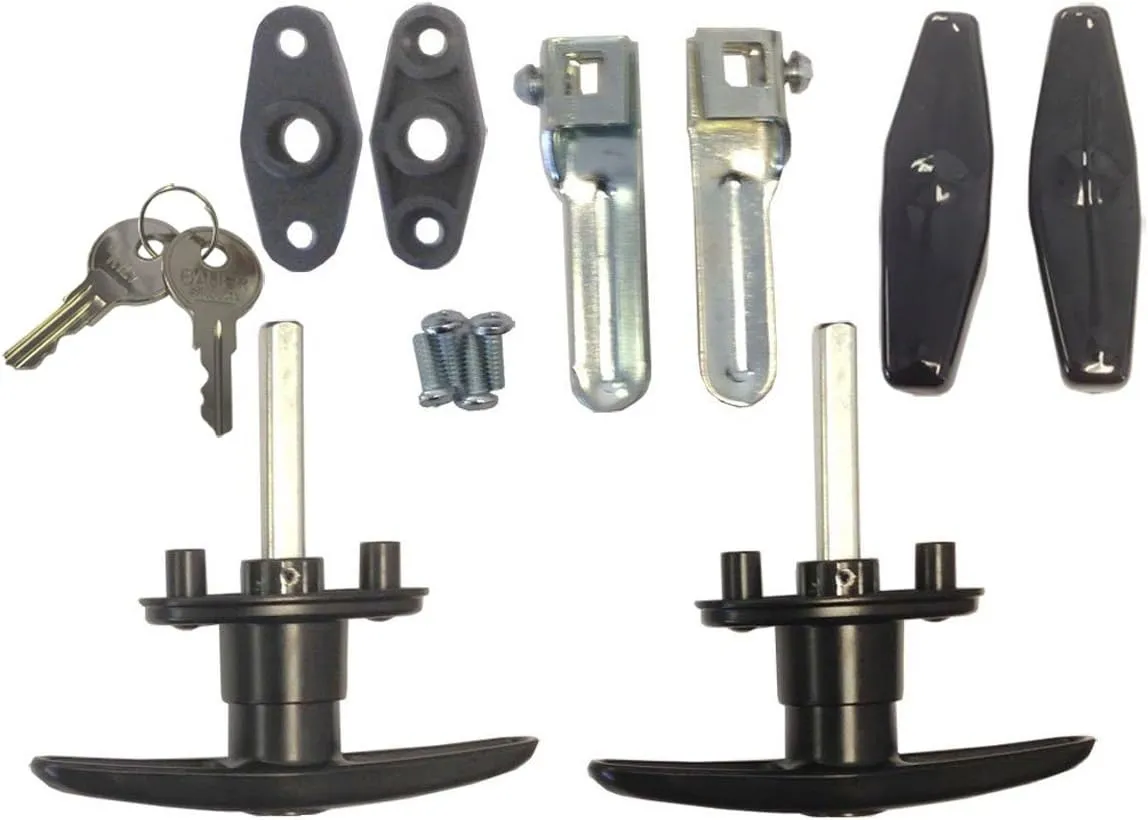 Bauer T-Handle Lock, Complete Set of Two (One Clockwise and One Counterclockwise) | Keyed K127