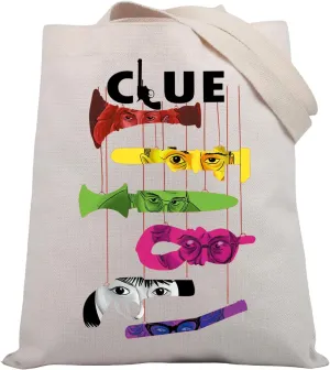 BDPWSS Horror Movie Themed Gifts Board Game Enthusiasts Gift Murder Mystery Gifts True Crime Junkie Tote Bag Weapon Gift