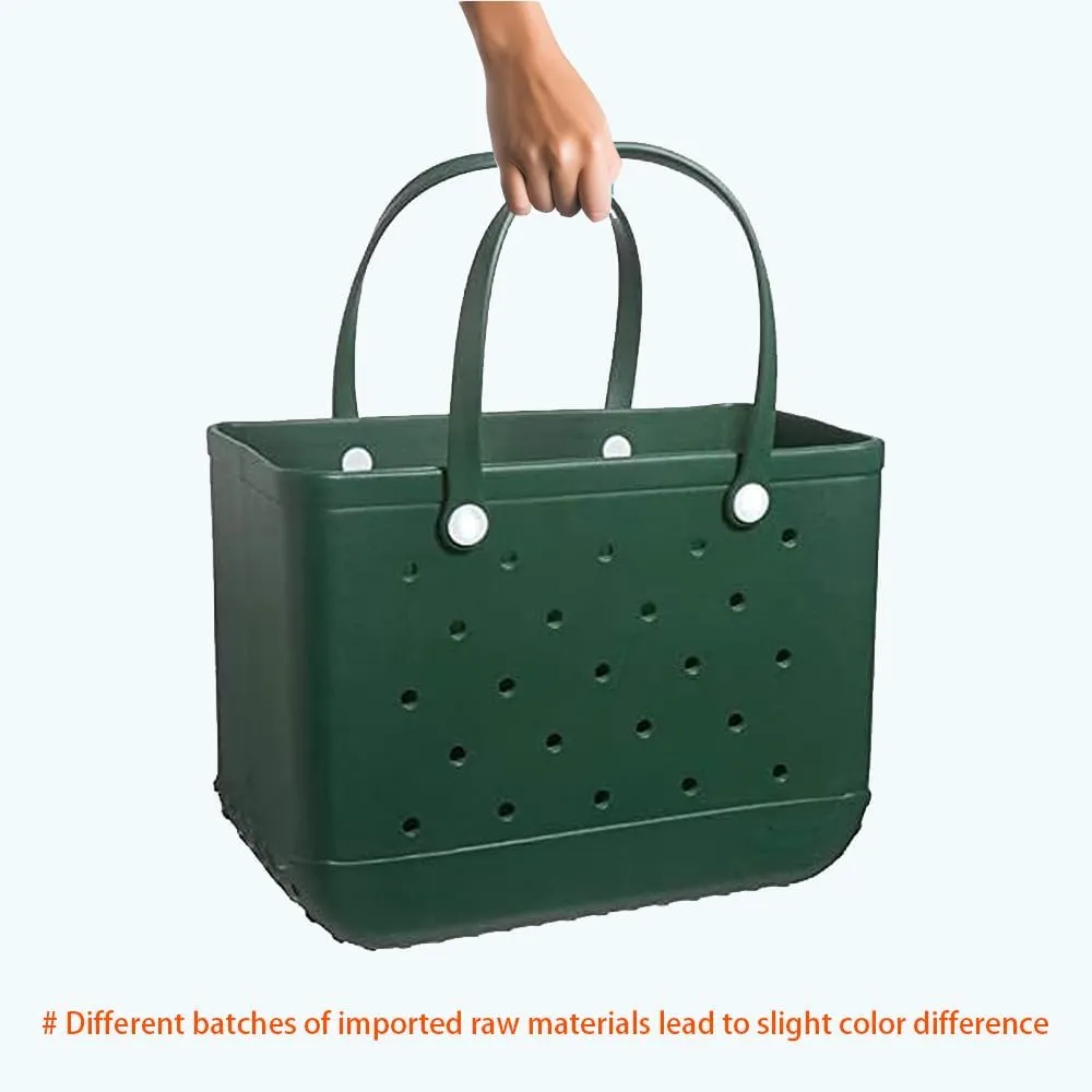 Beach Bag Rubber Tote Bag - Waterproof and Sandproof Tote Bags Outdoor Portable Handbag for Sports