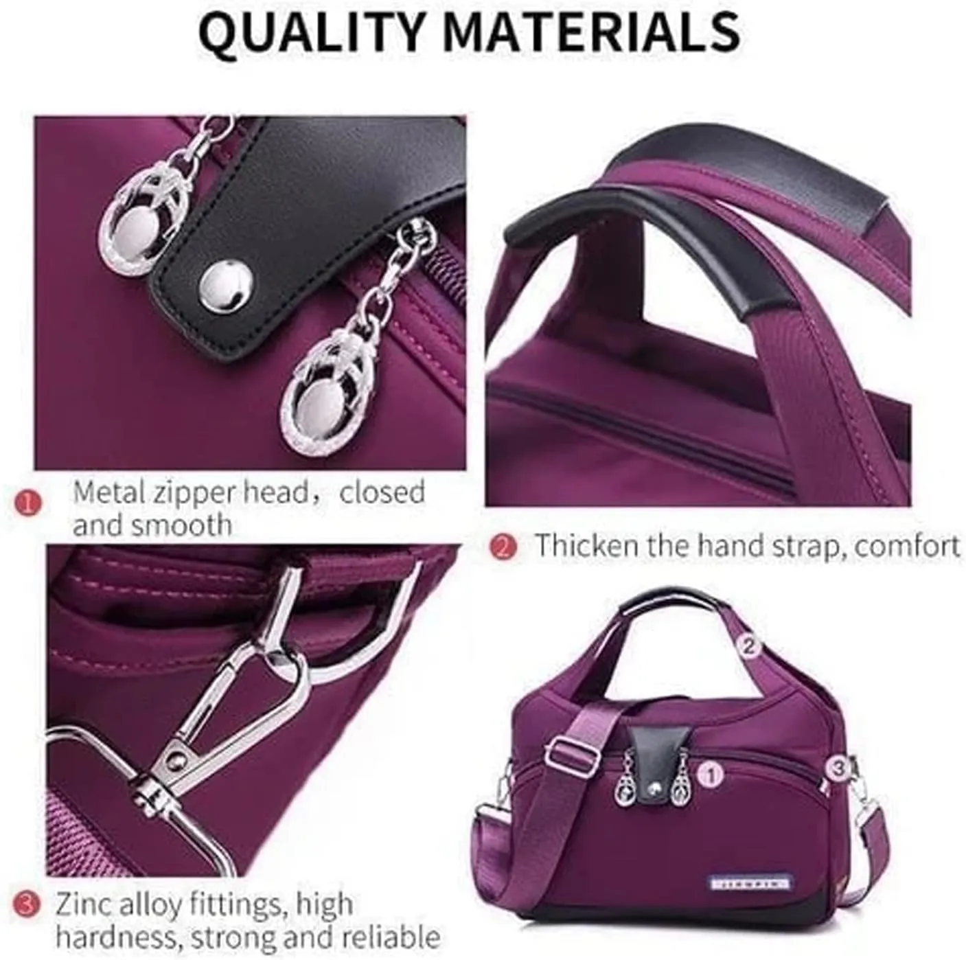 Beautifuldeer Anti Theft Handbag, Casual Waterproof Shoulder Bag, Fashion Waterproof Anti Theft Handbag