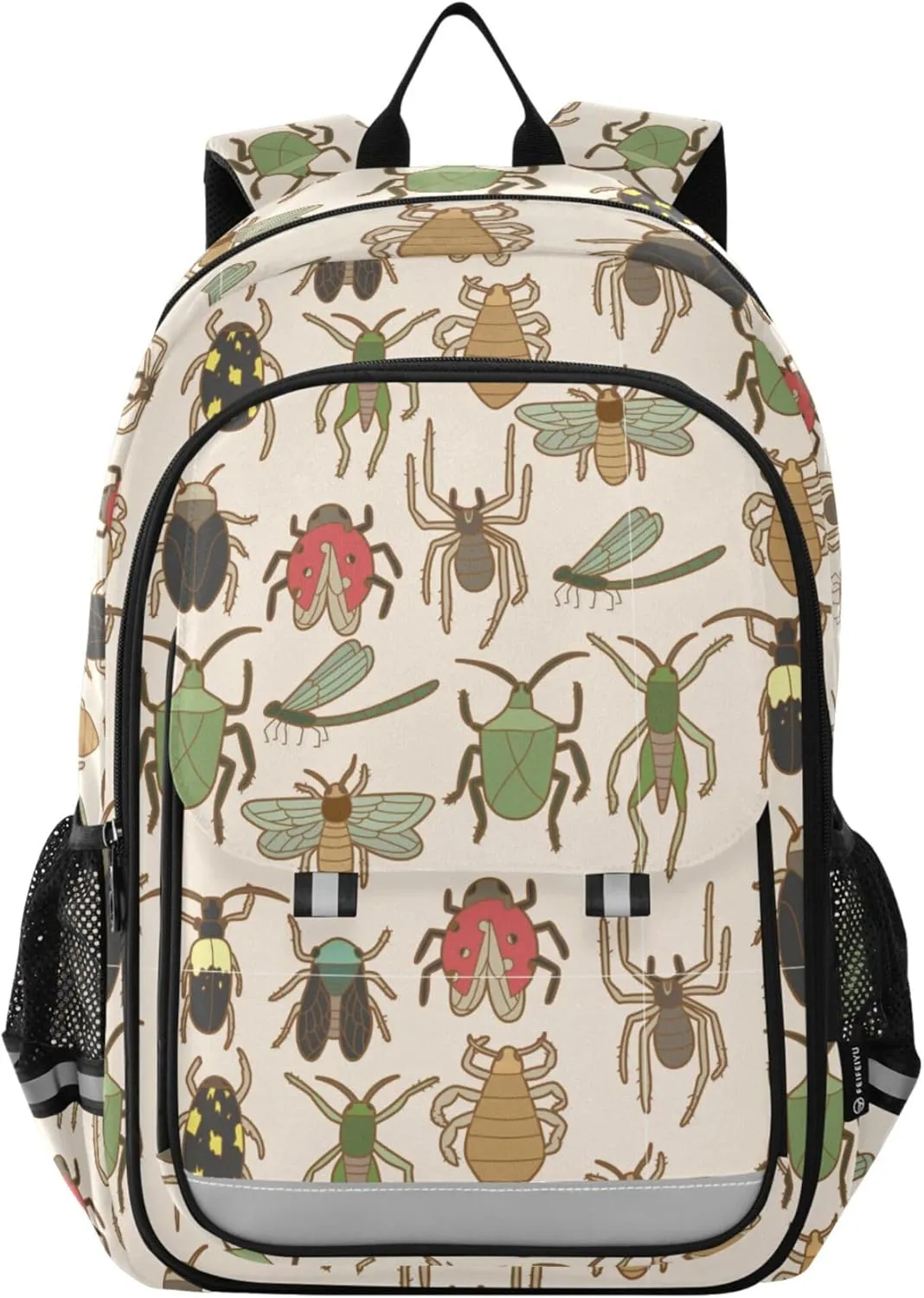 Beetle Bug Insects Backpack Lightweight Bookbag Travel Laptop Backpack College School Computer Bag with Reflective Stripes