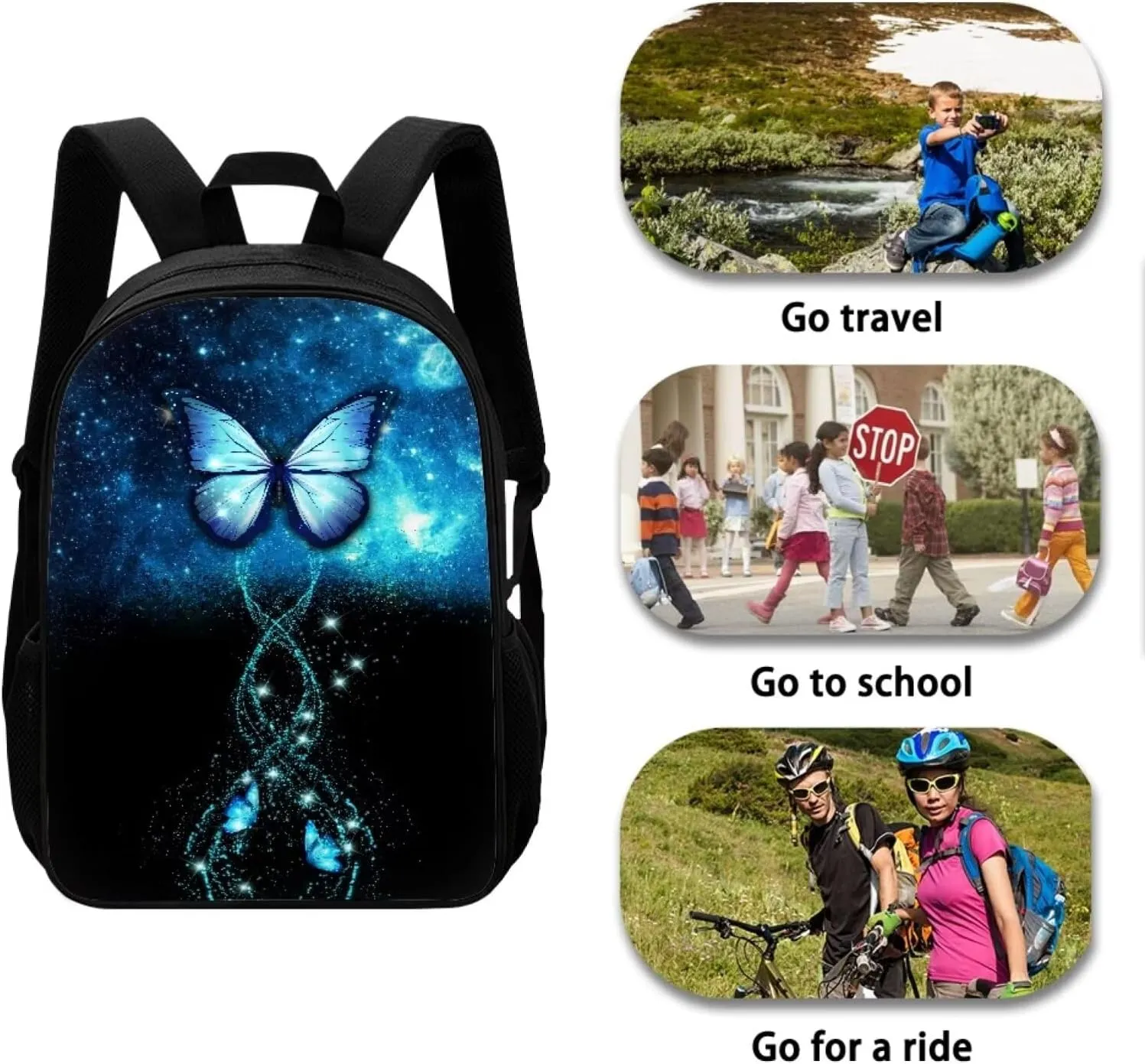 Belidome Kids School Backpack with Side Mesh Pockets Large Bookbag Daypack Shoulder Backpack