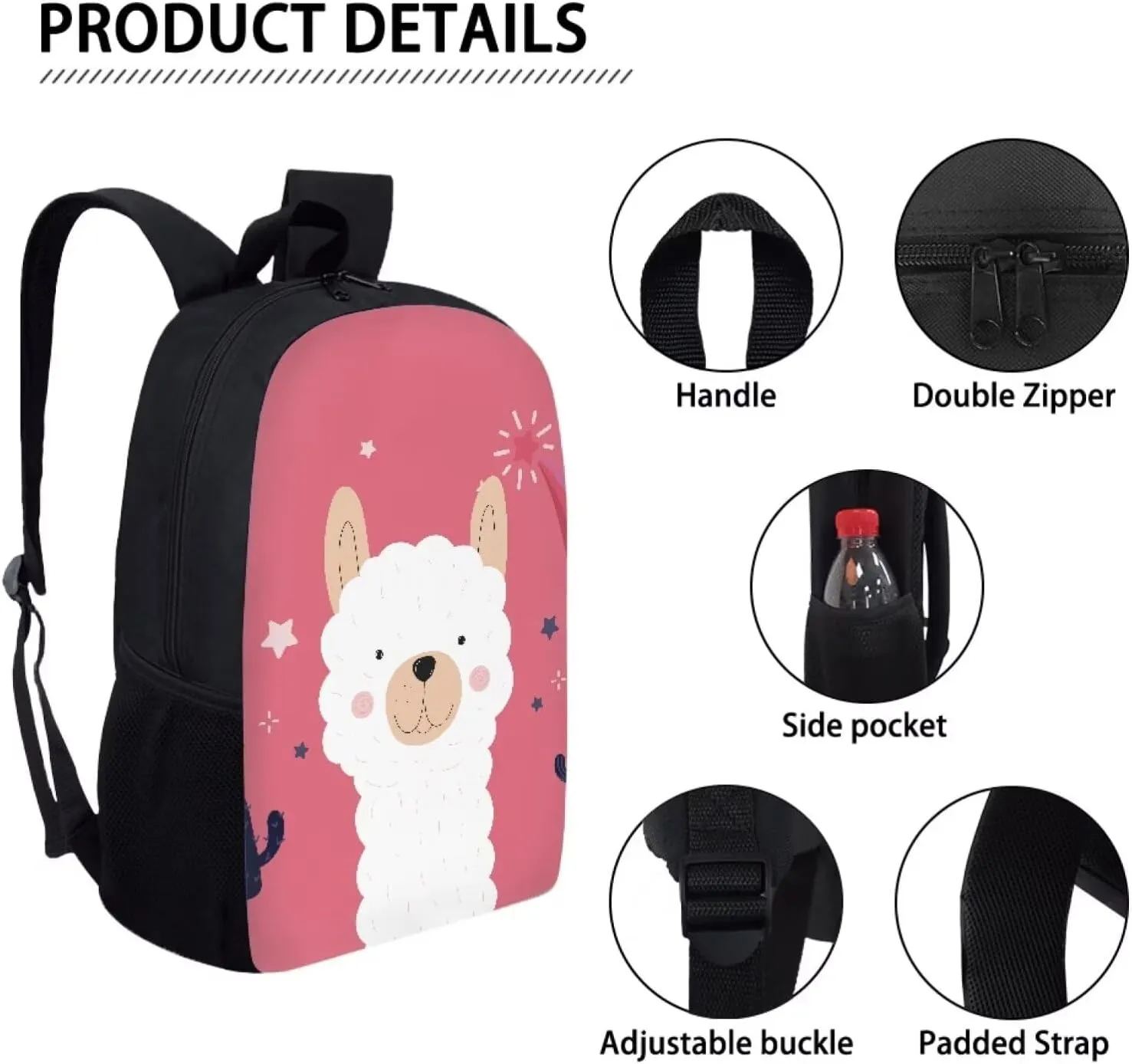 Belidome Kids School Backpack with Side Mesh Pockets Large Bookbag Daypack Shoulder Backpack