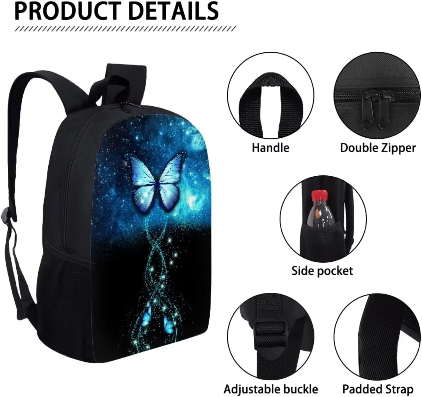 Belidome Kids School Backpack with Side Mesh Pockets Large Bookbag Daypack Shoulder Backpack