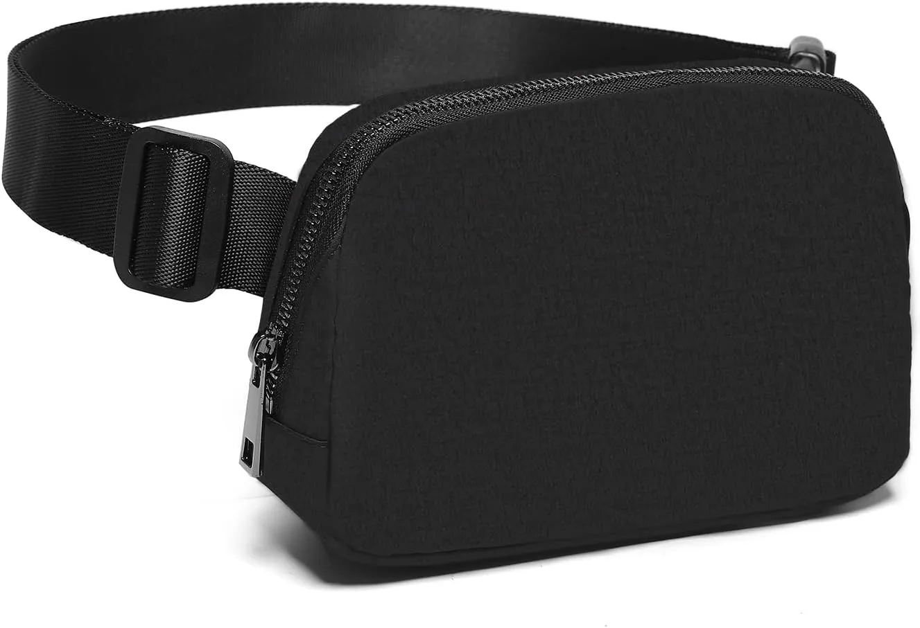 Belt Bag for Women Fanny Pack Crossbody Bags for Women Fashion Waist Packs with Adjustable Strap Gifts for Teenage Girls Women Men (Black)
