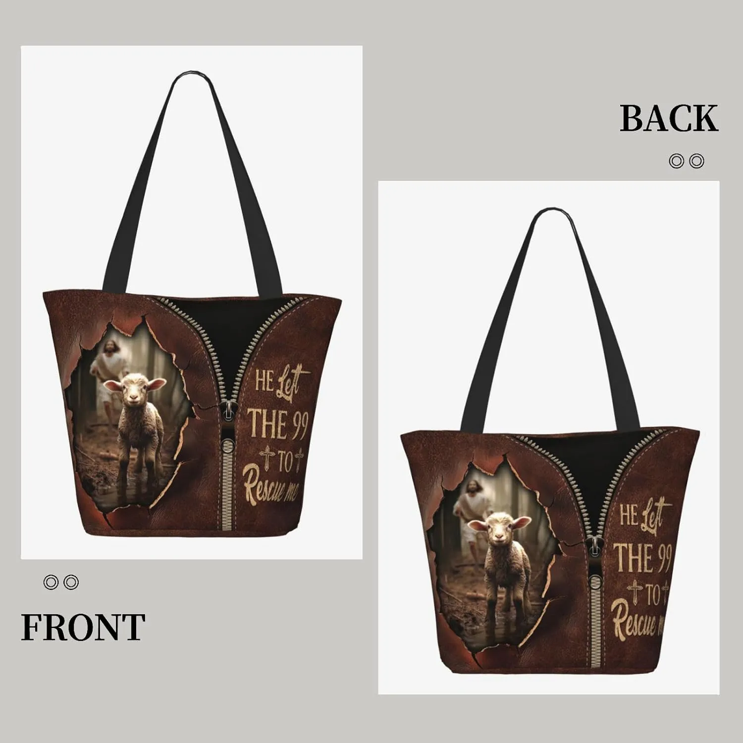 Bible Tote Bags for Women Christian Tote Bag Religious Church Bags for Women Organizer Christian Gift With Zipper