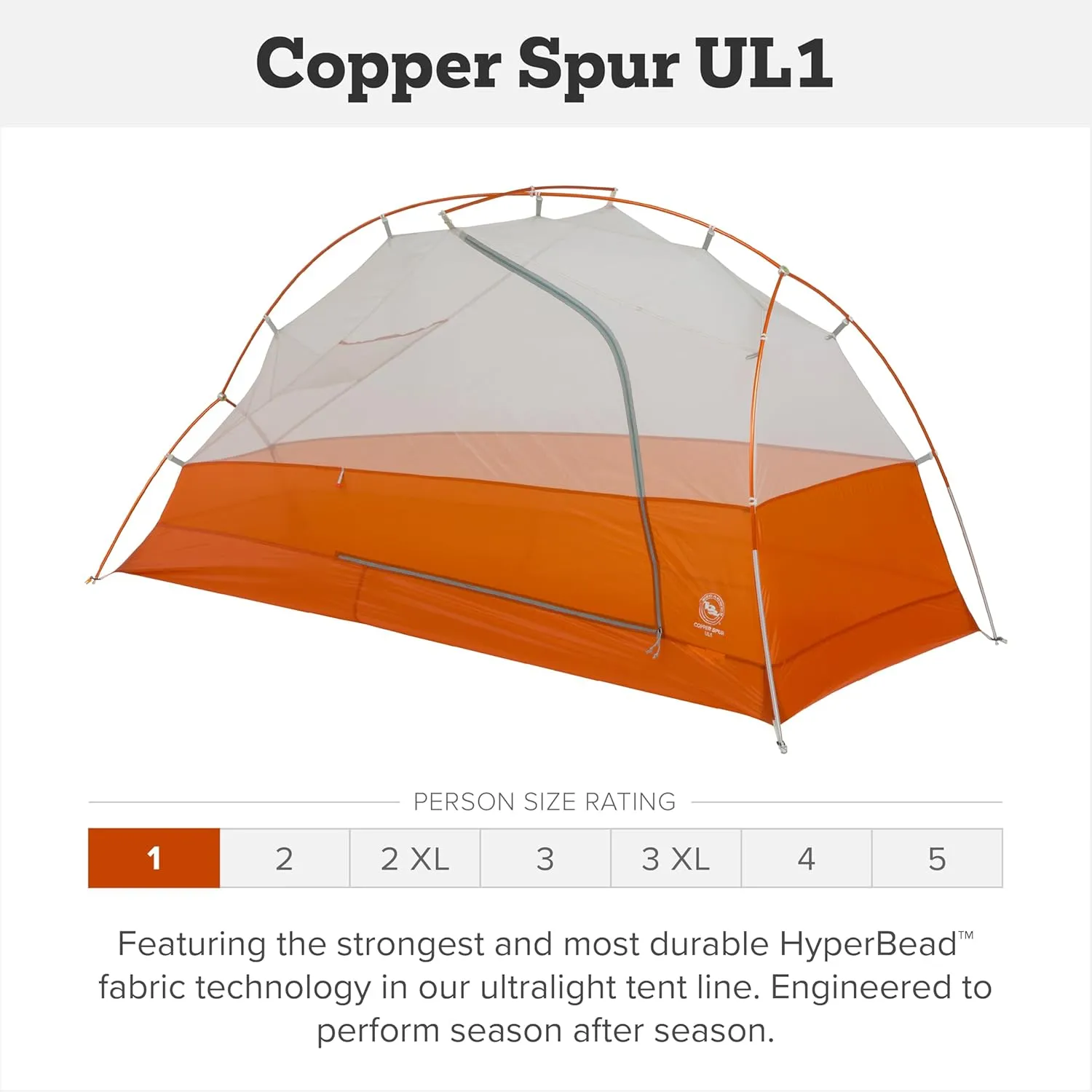 Big Agnes Copper Spur UL - Backpacking Tent for Camping, 3 Season, Ultralight, Waterproof, Anodized Poles