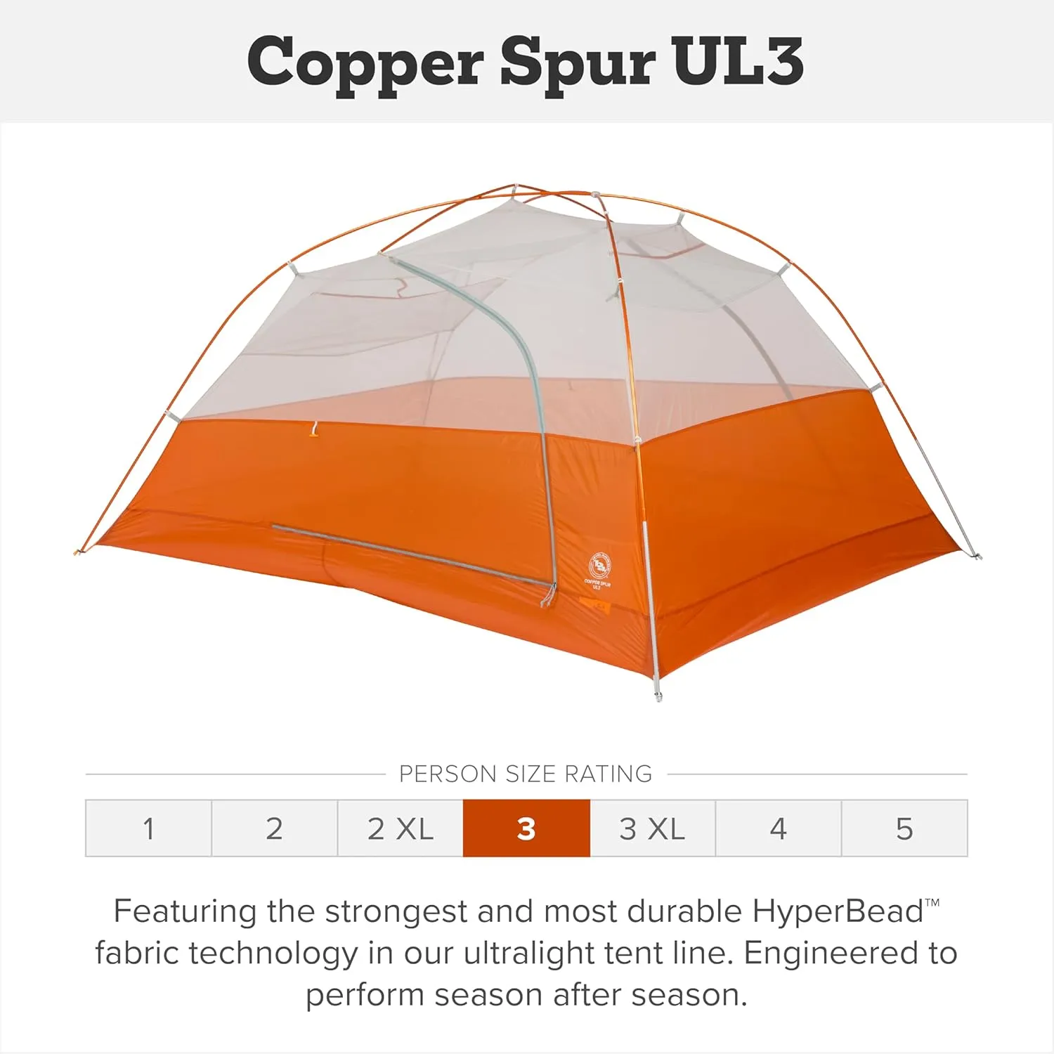 Big Agnes Copper Spur UL - Backpacking Tent for Camping, 3 Season, Ultralight, Waterproof, Anodized Poles