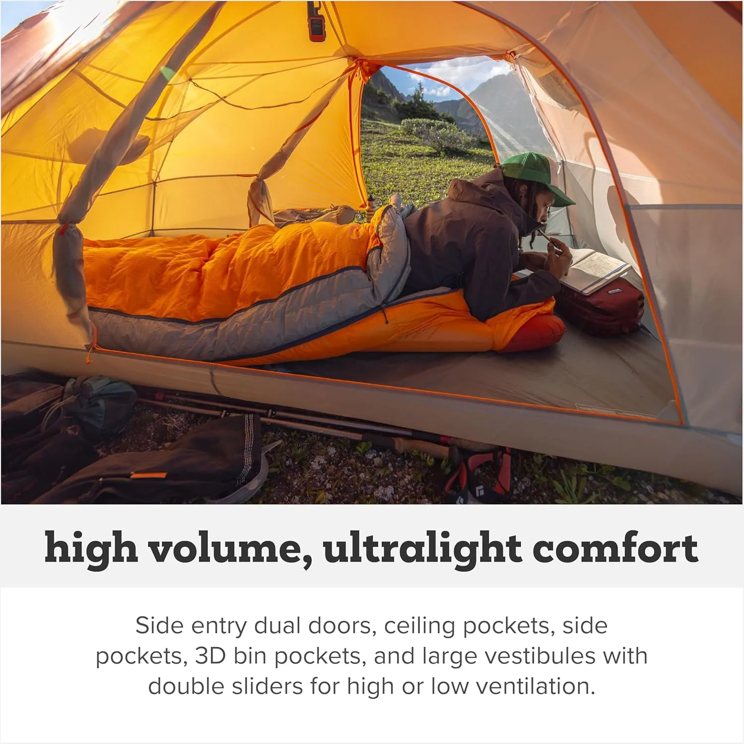 Big Agnes Copper Spur UL - Backpacking Tent for Camping, 3 Season, Ultralight, Waterproof, Anodized Poles