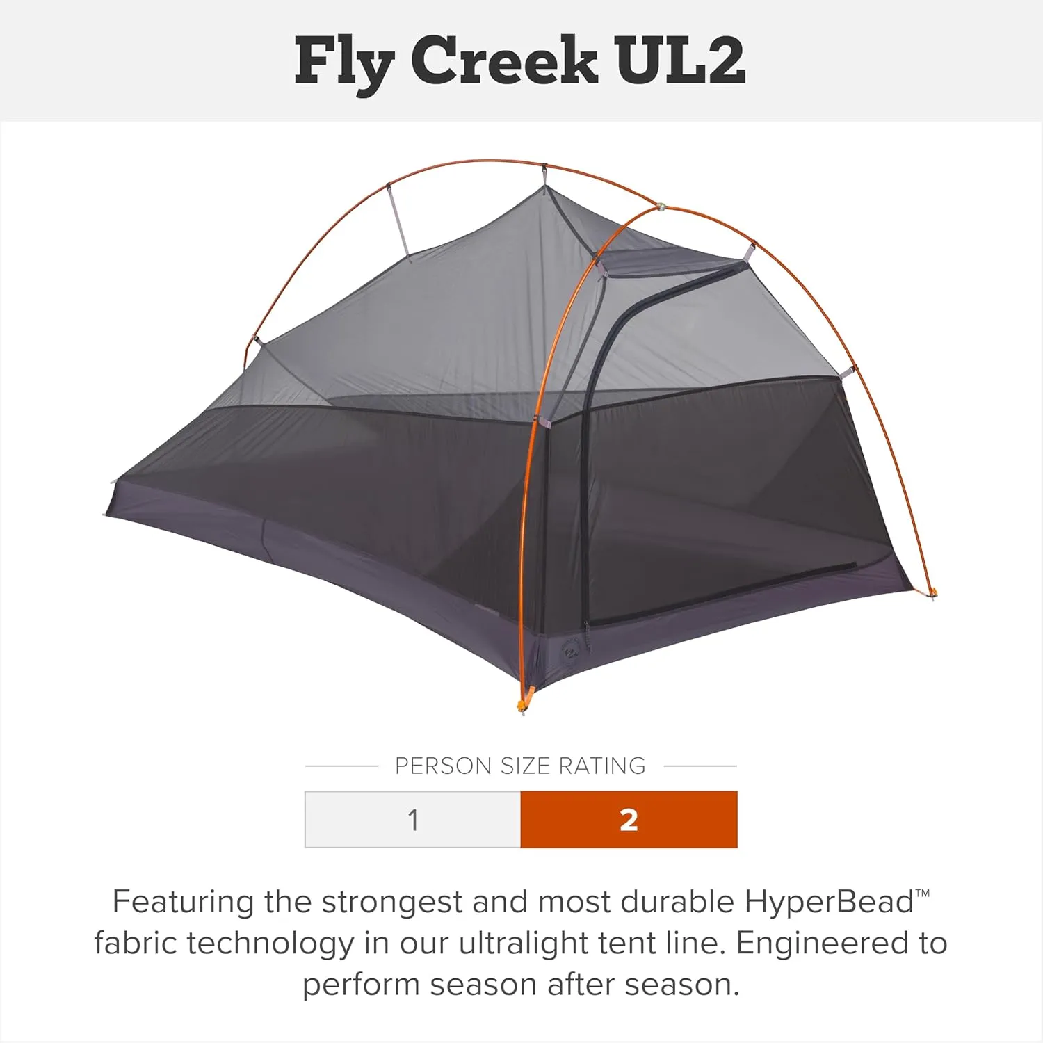 Big Agnes Fly Creek UL - Backpacking Tent for Camping, 3 Season, Ultralight, Waterproof