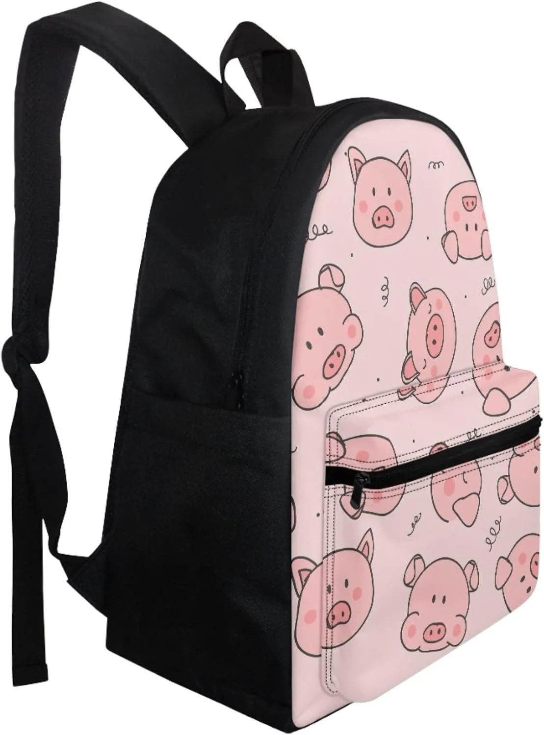 BIGCARJOB Children Backpacks Lovely Pig Print Casual Travel Waterproof School Book Bags Pink for Kids Girls