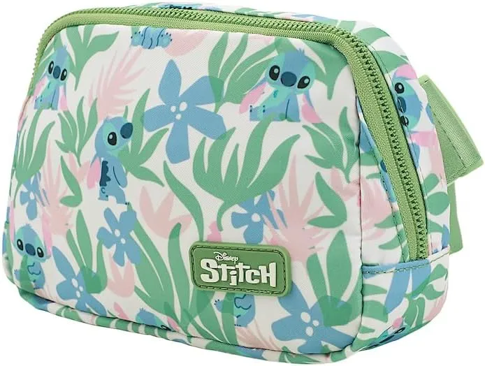 Bioworld Stitch Tropical Print 7.75" Green Fanny Pack