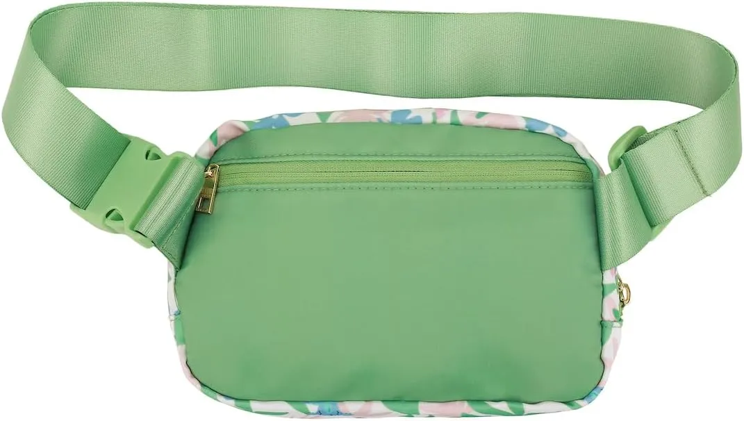 Bioworld Stitch Tropical Print 7.75" Green Fanny Pack