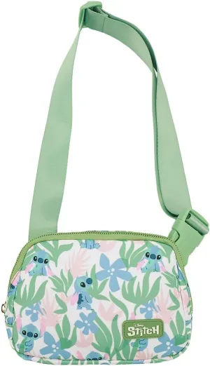 Bioworld Stitch Tropical Print 7.75" Green Fanny Pack