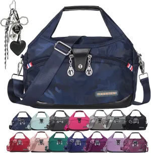 Blaciokamith Soft Side Lightweight Underseat Tote Bag, Blaciokamith Multi-pocket Fashion Anti Theft Waterproof Handbag