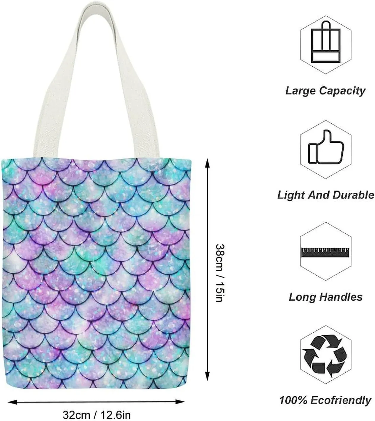 Black And White Piano Keys with Musical Notes Large Capacity Stylish Canvas Tote Bag