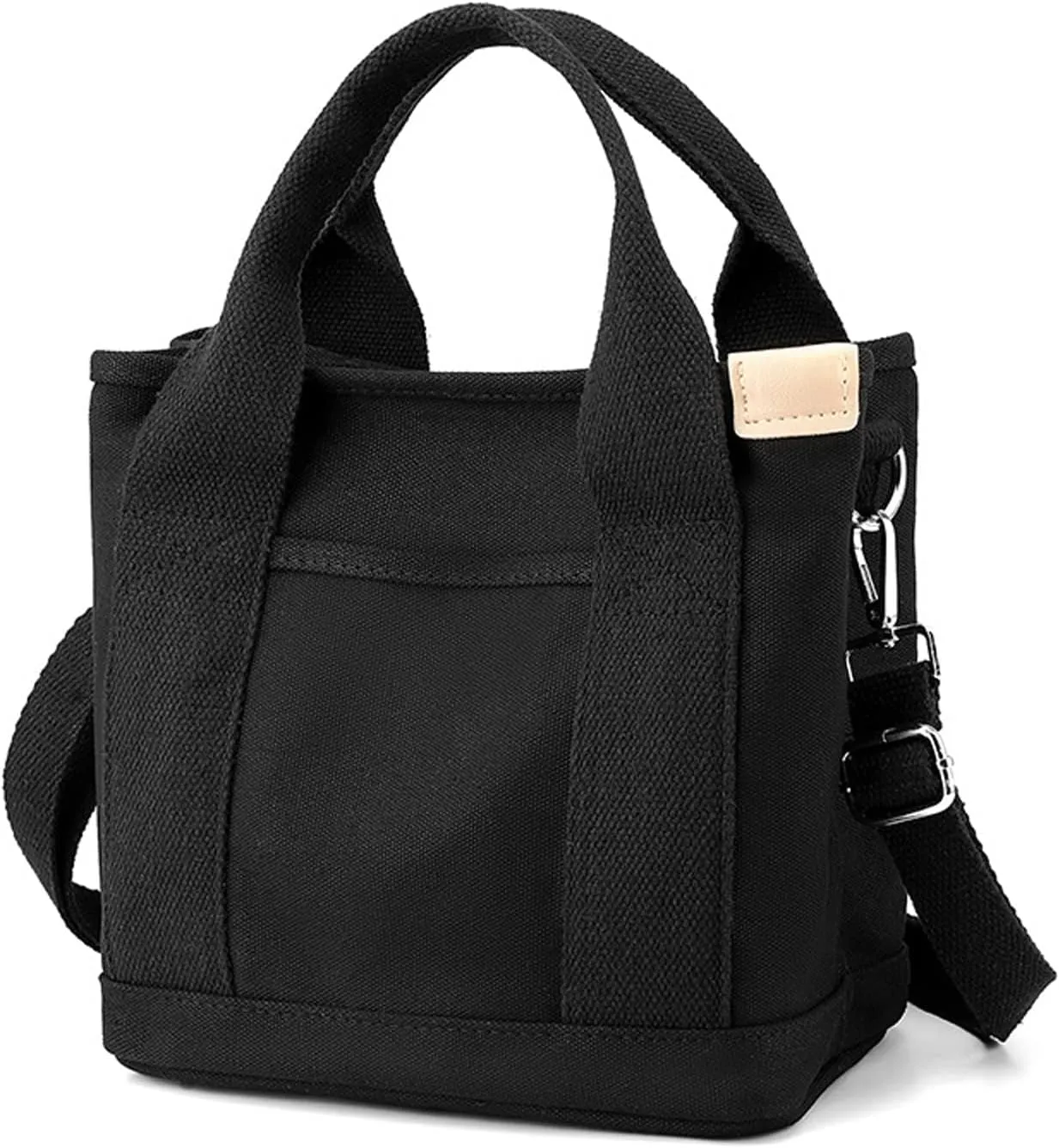 Black Bags for Women Canvas Tote Bag Compartments Everything Capacity Multipocket Handbag Purse Crossbody Shoulder Bag