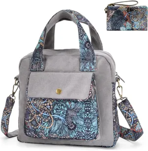Black Butterfly Premium Canvas Shoulder Bag, Top Handle for Women, Lightweight Handbag, Small Style Crossbody