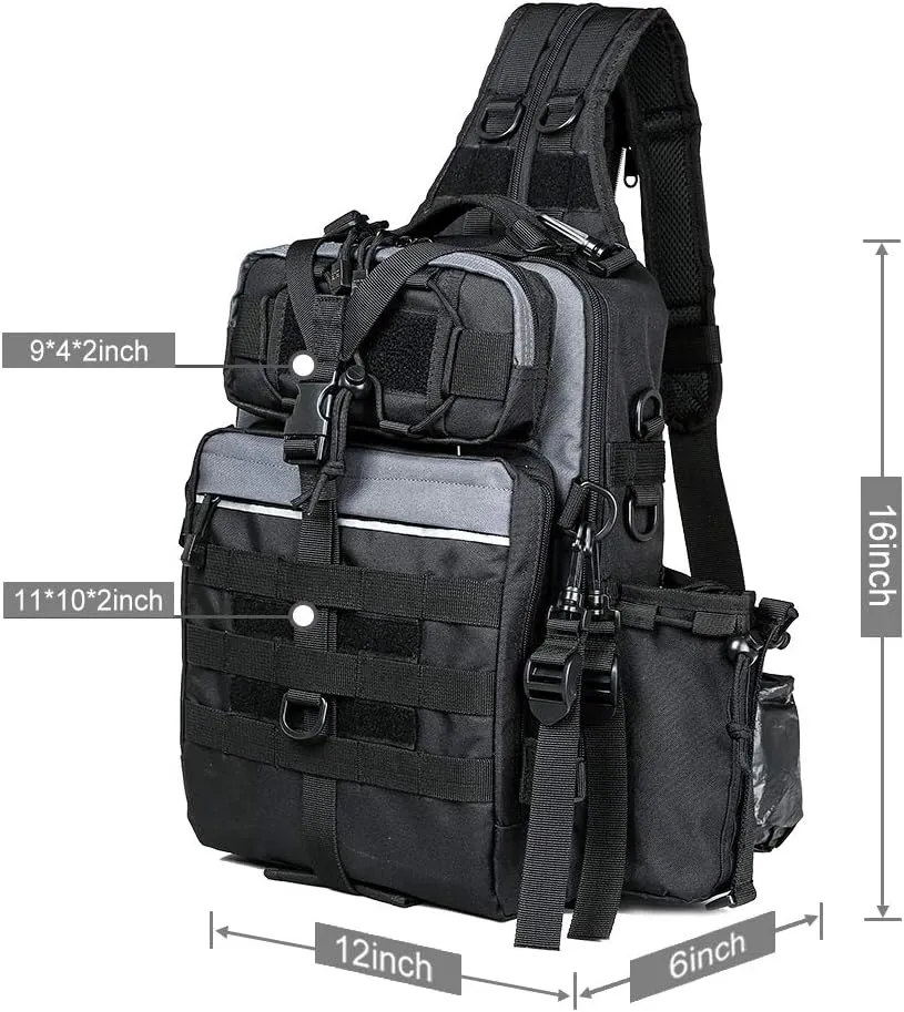 BLISSWILL Outdoor Tackle Bag - Large Water-Resistant Fishing Backpack
