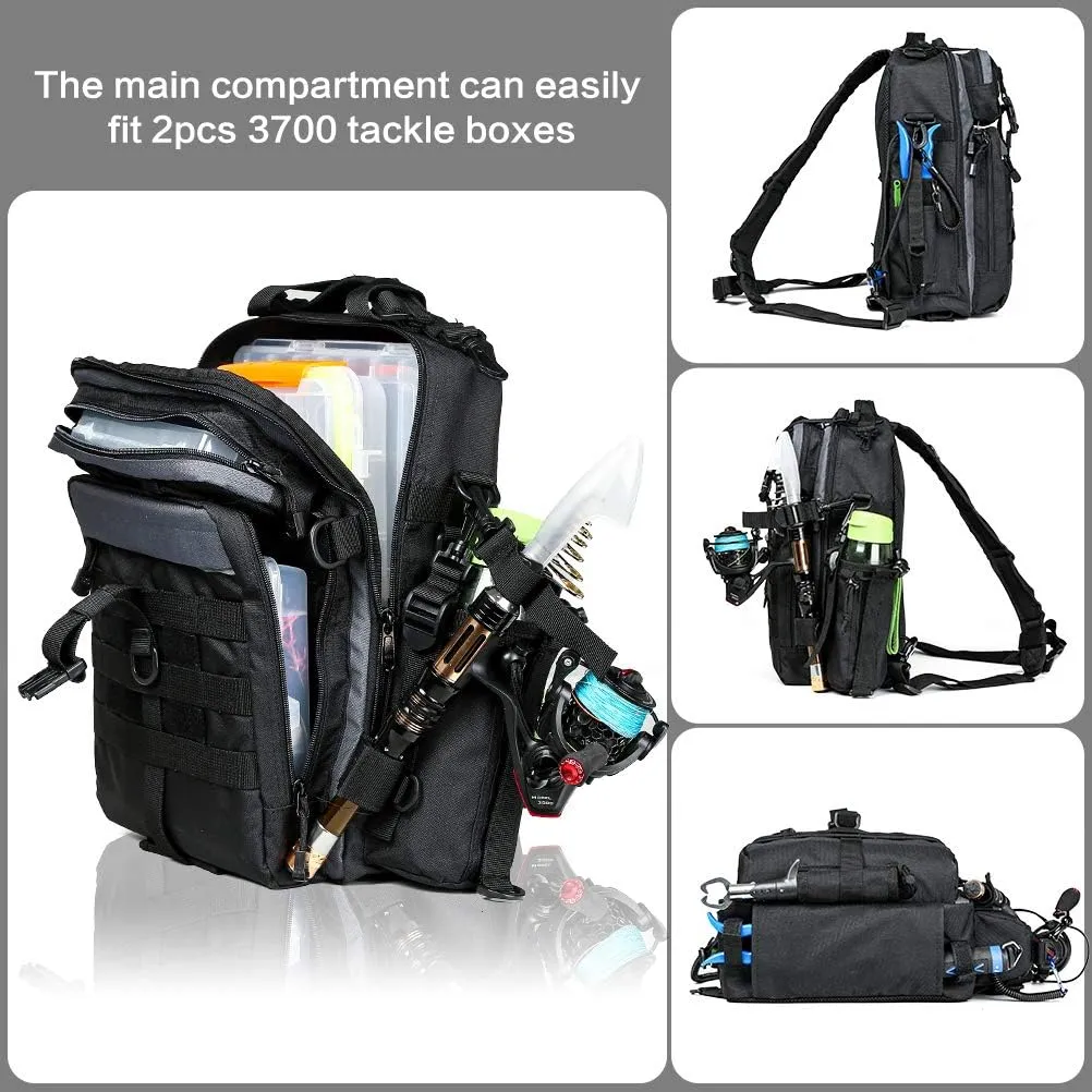 BLISSWILL Outdoor Tackle Bag - Large Water-Resistant Fishing Backpack