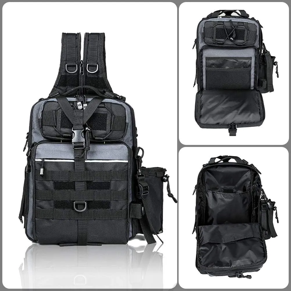 BLISSWILL Outdoor Tackle Bag - Large Water-Resistant Fishing Backpack