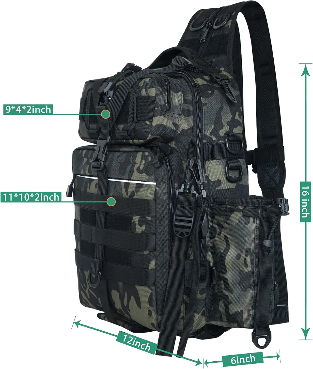 BLISSWILL Outdoor Tackle Bag - Large Water-Resistant Fishing Backpack