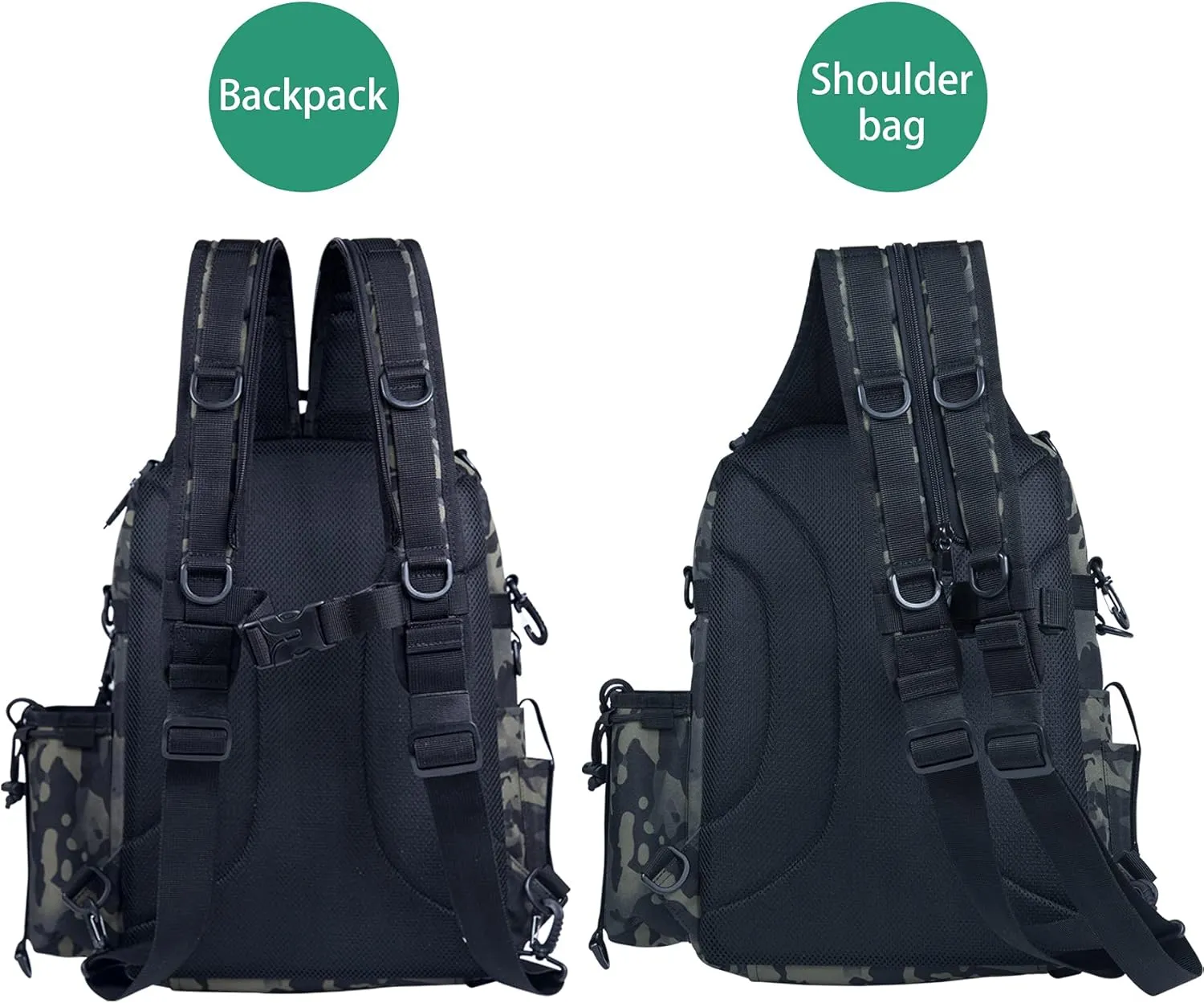 BLISSWILL Outdoor Tackle Bag - Large Water-Resistant Fishing Backpack