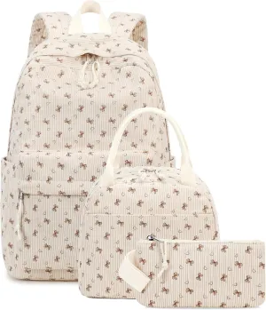 Bluboon School Backpack Teens Girls Boys Kids School Book Bags with Lunch Box Pencil Bag