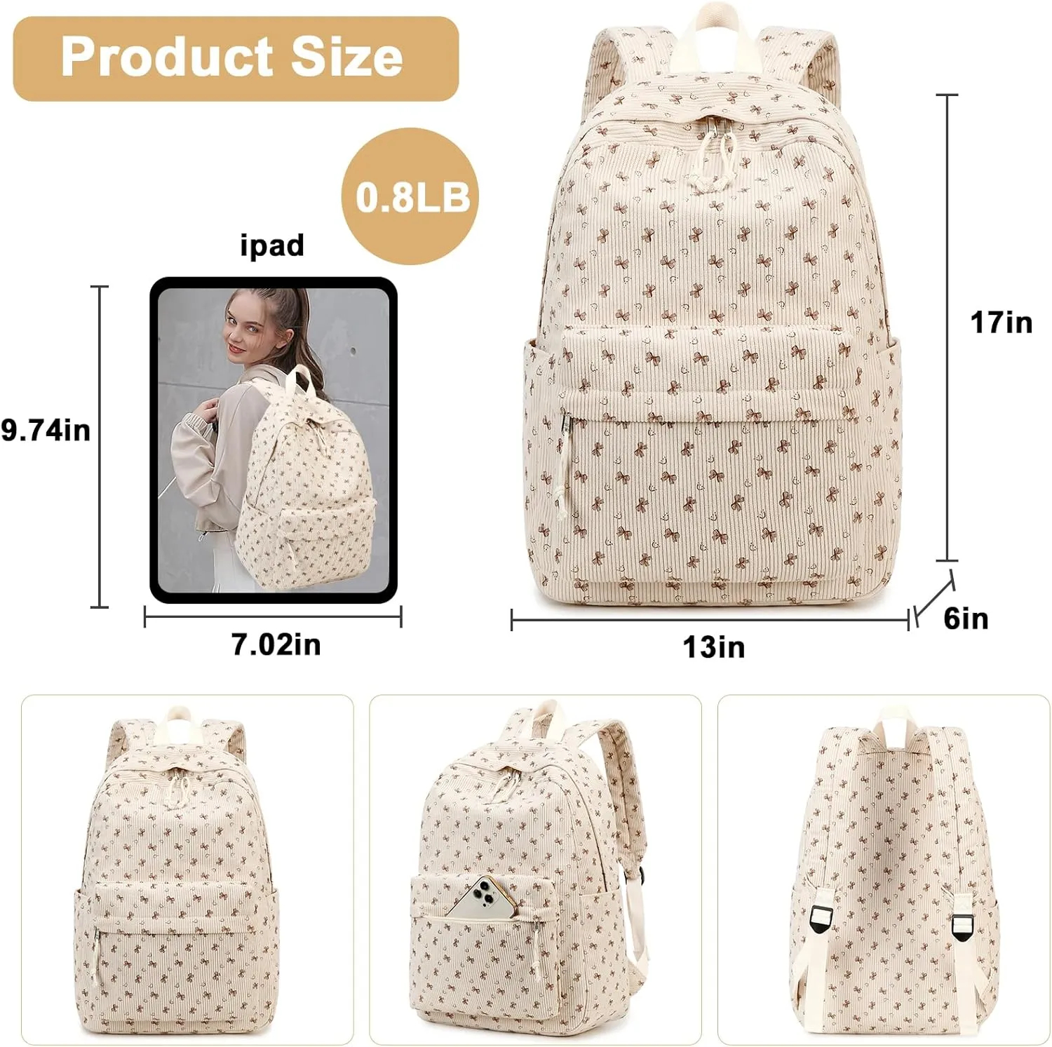 Bluboon School Backpack Teens Girls Boys Kids School Book Bags with Lunch Box Pencil Bag