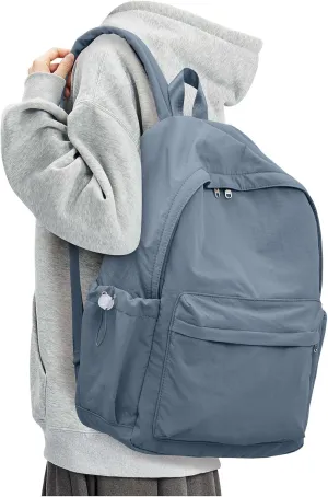 Blue Backpack for School Women Girls, Waterproof Bookbag Cute High School Backpack for Men Teen Boys, Lightweight Travel College Mochilas Escolares para Casual Daypack Rucksack