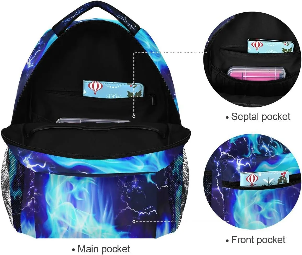 Blue Dragon Backpack Cool Lighting Bookbag for Kids Teen Girls Boys Back to School Gifts for 2nd 3rd 4th 5th 6th Grade