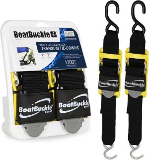 BoatBuckle Pro Series Kwik-Lok Transom Tie-Down, (Pack of 2) - 2-Inch x 2-Feet