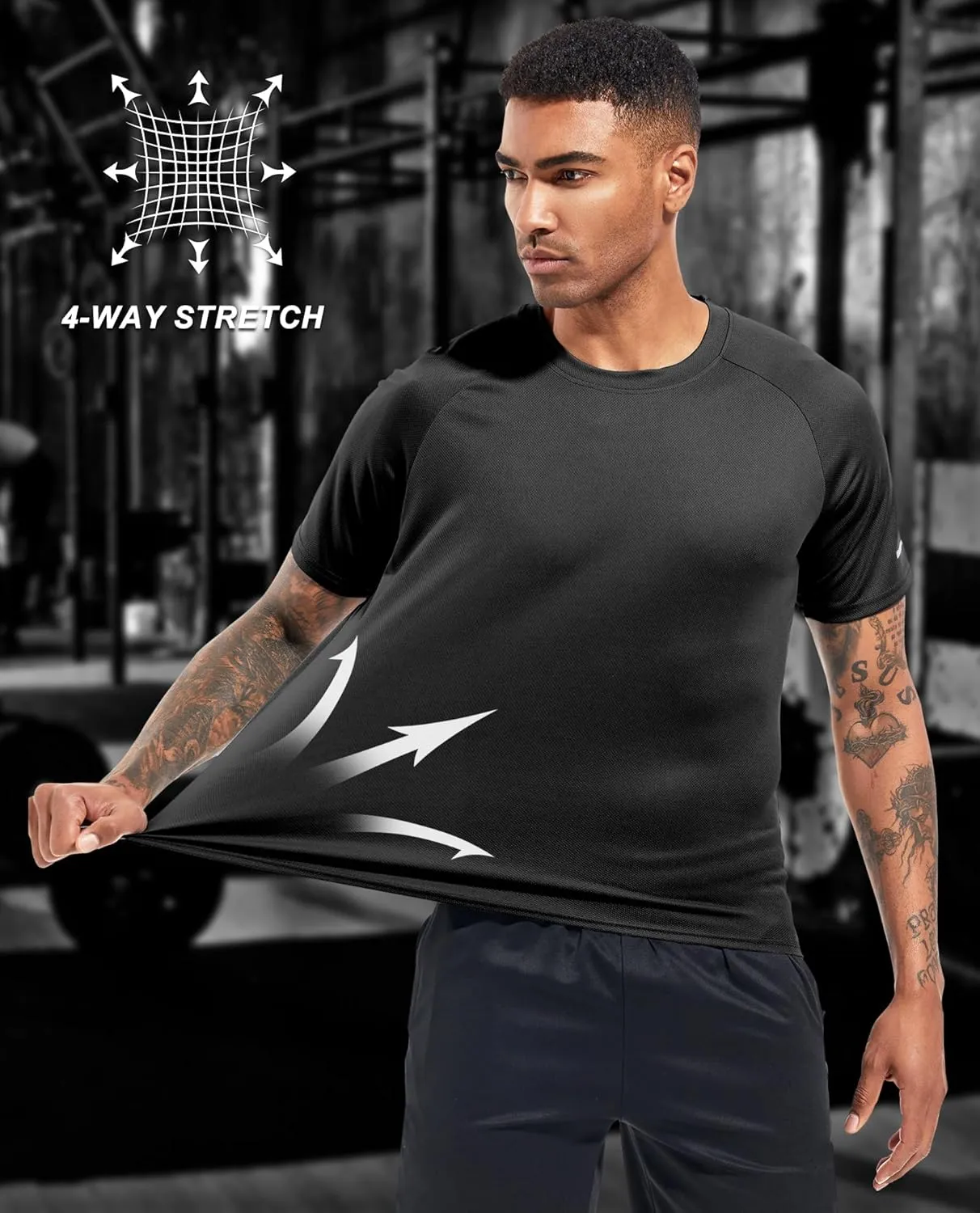 Boyzn 1 or 3 Pack Men's Workout Running Shirts, Dry Fit Moisture Wicking T-Shirts, Sports Gym Athletic Short Sleeve Shirts