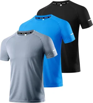Boyzn 1 or 3 Pack Men's Workout Running Shirts, Dry Fit Moisture Wicking T-Shirts, Sports Gym Athletic Short Sleeve Shirts